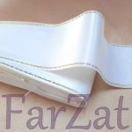 Panglica dublu saten brodata 6 cm - imagine 2