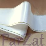 Panglica dublu saten brodata 6 cm - imagine 3