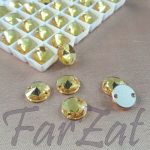 Cristale Swarovski rotunde 10 mm light topaz (226)