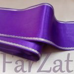 Panglica dublu saten brodata 6 cm - imagine 5