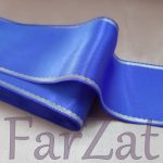 Panglica dublu saten brodata 6 cm - imagine 6