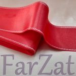 Panglica dublu saten brodata 6 cm - imagine 7