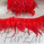 Banda din pene de cocos rosie - imagine 3