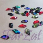 Pietre de cusut romb cu 2 colţuri rotunjite 10 x 21 mm cod 32 - imagine 2