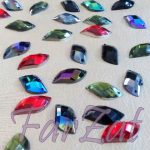 Pietre de cusut romb cu 2 colţuri rotunjite 10 x 21 mm cod 32