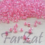 Margele sferice transparente cu miez roz 4 mm cod 037 - imagine 2