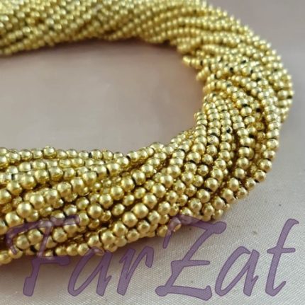 Margele aurii la sirag de 3 mm cod 51