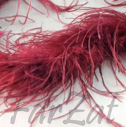 Sal din pene de strut colorate - grena