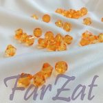 Margele romboide portocalii