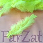 Pene decorative de cocos galben fosforescent - imagine 2