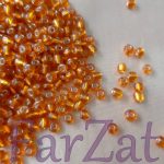 Margele nisip coniac deschis miez argintiu 4 mm cod 279