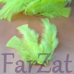 Pene decorative de cocos galben fosforescent