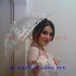 Umbrela mireasa, mica din dantela cod 18