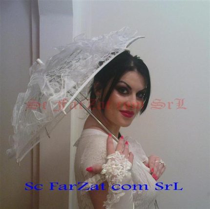 Umbrela mireasa, mica din dantela cod 18