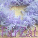 Fular cu pene lila - imagine 3