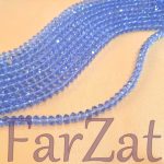 Margele cristal ovale fatetate bleu - 8 x 6 mm