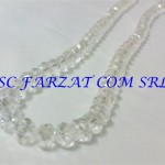 Margele cristal albe transparent 6 x 4 mm