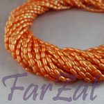 Margele portocalii la sirag de 6x3 mm cod 164 - imagine 2