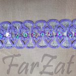 Aplicatie textila lila cu fir argintiu cod 112 - imagine 2