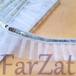 Terminatie din organza alba si paiete argintii cod 22 - imagine 2