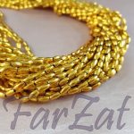 Margele aurii la sirag de 6 x 3 mm cod 161