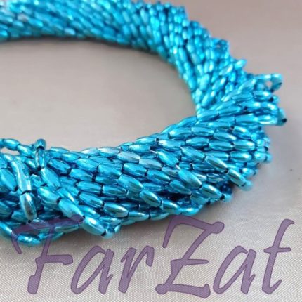 Margele azuriu la sirag de 6x3 mm cod 162