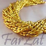 Margele aurii la sirag de 6 x 3 mm cod 161 - imagine 3