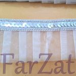 Terminatie din organza alba si paiete argintii cod 22 - imagine 3