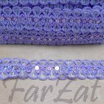 Aplicatie textila lila cu fir argintiu cod 112