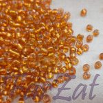 Margele - portocalii cu miez alb 4 mm cod 402