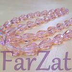 Margele cristal roz forma lacrima cod 16