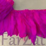Banda din pene de porumbel ciclam