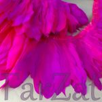 Banda din pene de porumbel ciclam - imagine 3