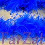 Marabu din pene de strut albastru