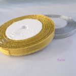 Banda aurie sau argintie de 10 mm