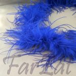 Marabu din pene de strut albastru - imagine 3