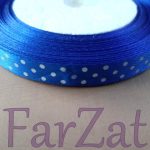 Panglica satin cu buline de 1 cm - imagine 2