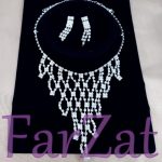 Colier si cercei cu strasuri cod 39 - imagine 3