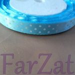 Panglica satin cu buline de 1 cm - imagine 3