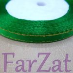 Panglica satin cu fir auriu de 7 mm - imagine 4