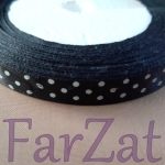 Panglica satin cu buline de 1 cm - imagine 5