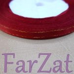 Panglica satin cu fir auriu de 7 mm - imagine 6