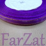 Panglica satin cu fir auriu de 7 mm - imagine 8