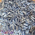 Margele tubulare gri-bleu 6 mm - Cod 430 - imagine 2