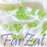 Margele plastic romboide verde fistic 10 x 10 mm