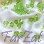 Margele plastic romboide verde fistic 10 x 10 mm - imagine 2