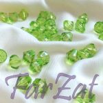 Margele plastic romboide verde fistic 10 x 10 mm - imagine 3