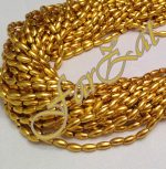 Margele aurii la sirag de 8x4 mm cod 214