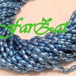 Margele la sirag bleu de 6x3 mm cod 216