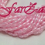 Margele la sirag roz de 6x3 mm cod 219